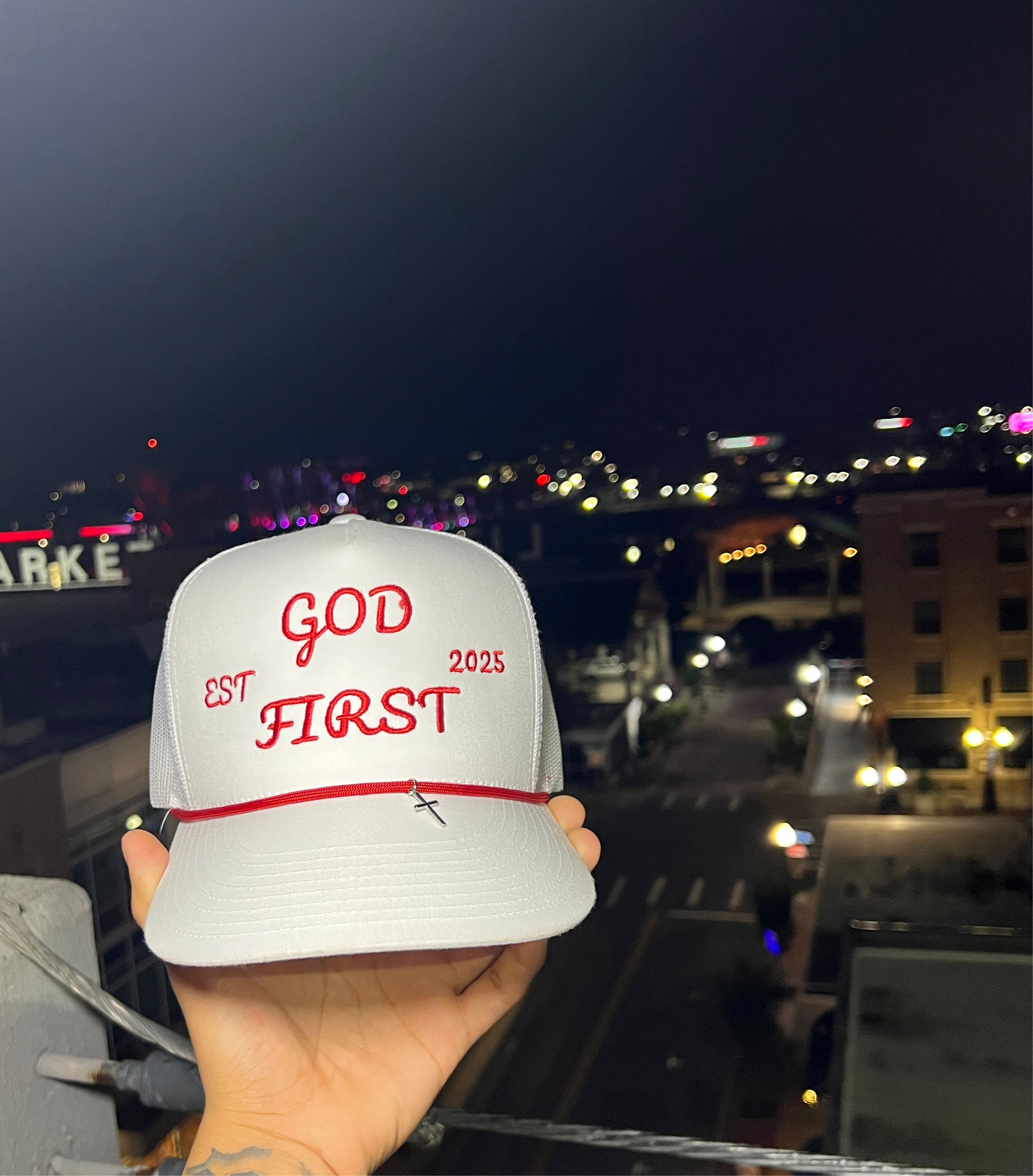 White GODFIRST CAP